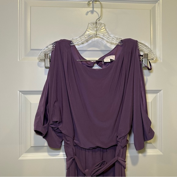 Jessica Simpson Purple Scoop Neck Slit Sleeve Aline Dress S - Picture 6 of 11